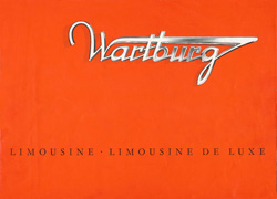 Wartburg Limousine Luxe Prospekt 1962