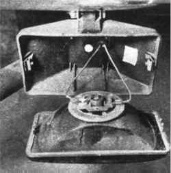 Das Innere der Nebelschlu&szlig;leuchte